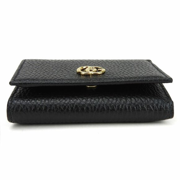 GUCCI Black Leather GG Marmont Wallet - Picture 4 of 11